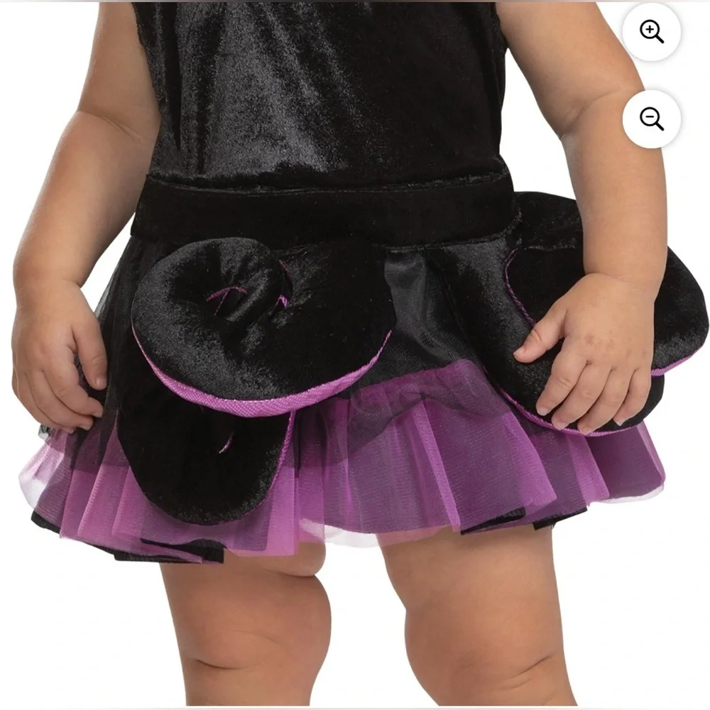 Halloween Costume Disney Villains Ursula Girls 3T/4T NWT Black/Purple/Gold Dress